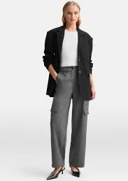 trousers Everyday Tailoring Adjustable Multiway Cargo Trousers - Charcoal Grey TALA $94