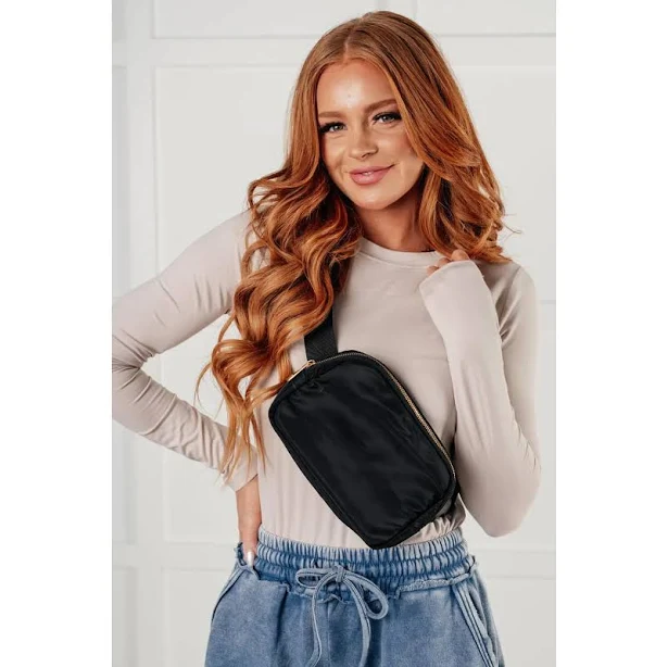 bag Everywhere I Go Crossbody Belt Bag in Black TikTok Shop $26