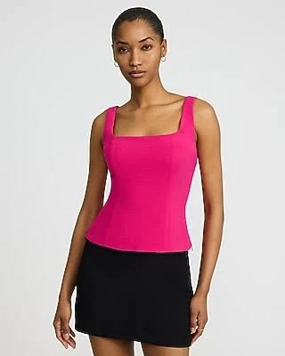 top Express Women's Signature Crepe Square Neck Tank Top Express $78