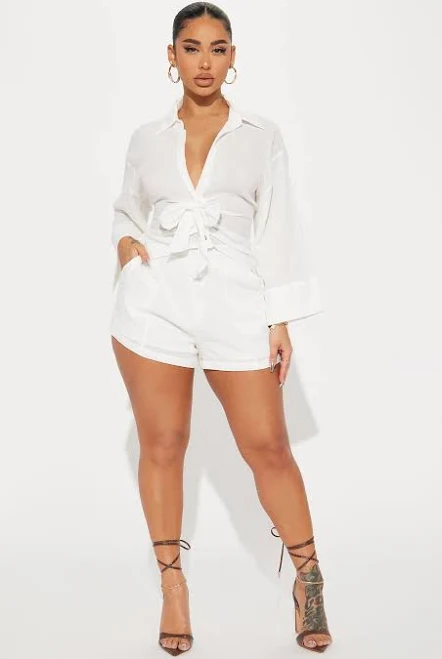 matching set Fashion Nova Conjunto de Short Kati Linen Short Set Fashion Nova $27.99