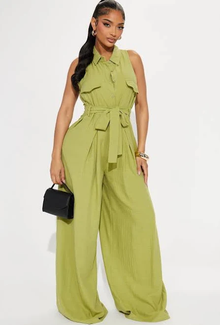 clothes Fashion Nova Lizzie Linen Jumpsuit Fashion Nova $44.99