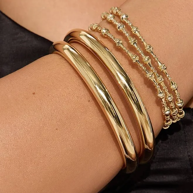 accessory Fashion Nova Polly 5 Piece Bangle Set Fashion Nova $9.99