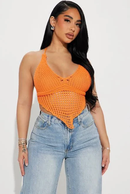 crop top Fashion Nova Women's Beach Babe Crochet Halter Top Fashion Nova $19.99