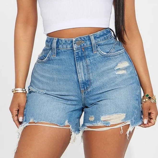 shorts Fashion Nova Women's Larisa Non Stretch Frayed Denim Shorts Fashion Nova $16.5