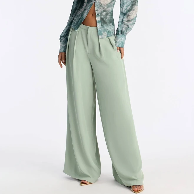 trousers Fashion Nova Women's Reese Low Rise Drape Wide Leg Pants Fashion Nova $34.99