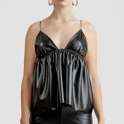 top Faux Leather Cami Etsy - Seller $89