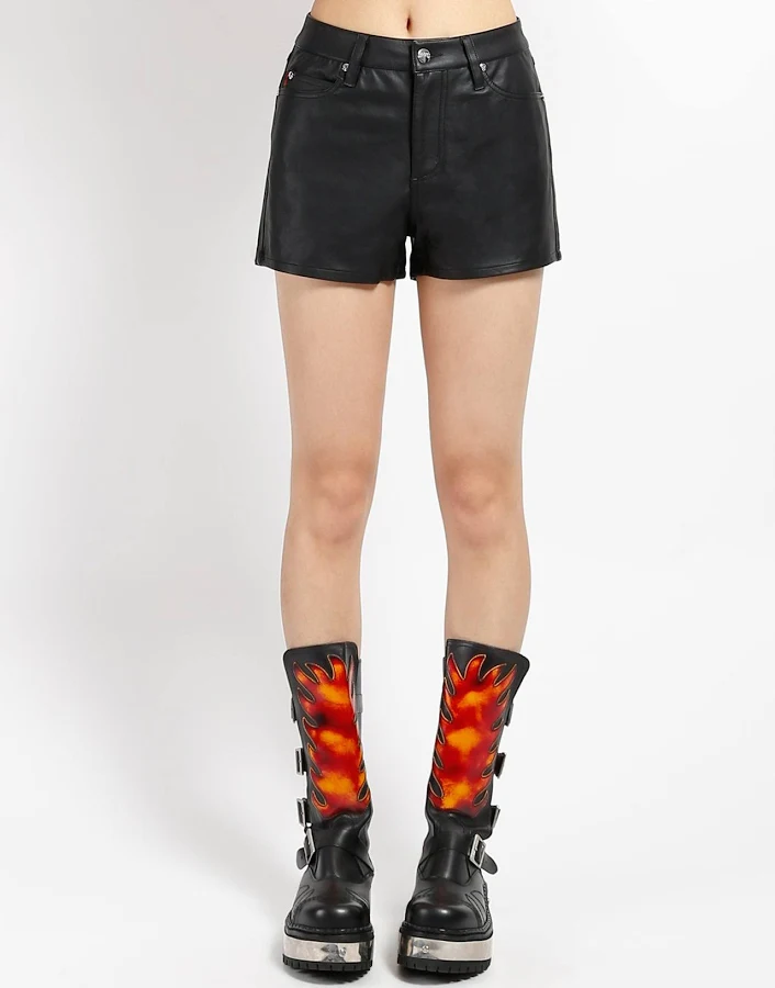 bottom Faux Leather High Waist Shorts Tripp NYC $63