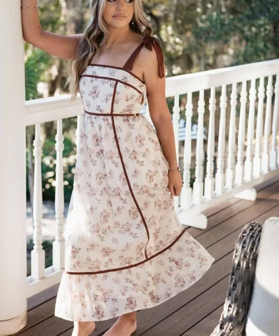 dress Floral Print Midi Dress Select Trends Boutique $82