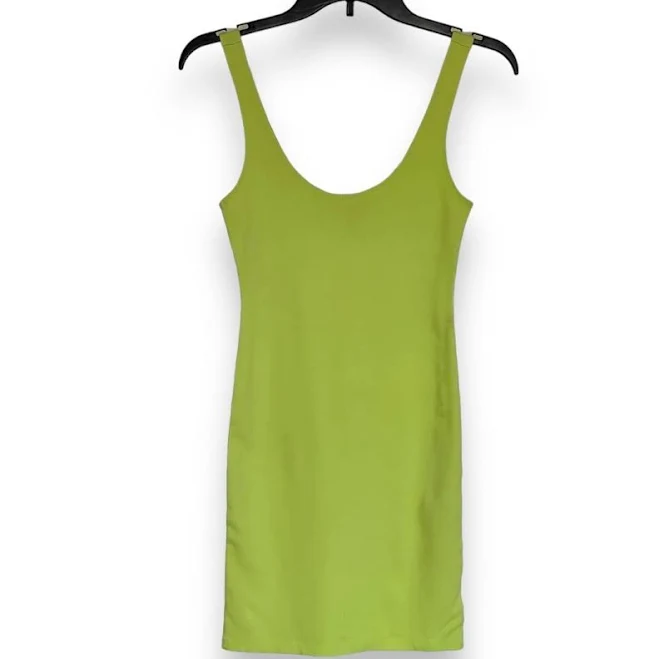 dress Forever 21 Neon Lime Green Sleeveless Bodycon Mini Dress Sz Small eBay - autumnsunrise40 $15