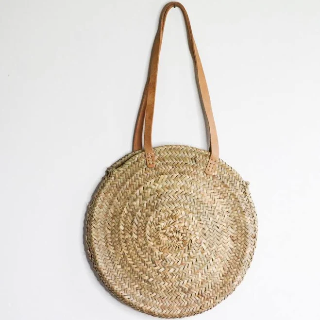 bag French Market Basket Woven Round Beach Tote The Hare & The Hart $66