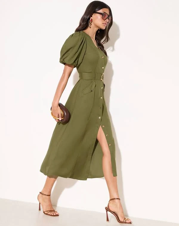 dress Friends Like These Button Through Belted Midi Dress Next USA $96