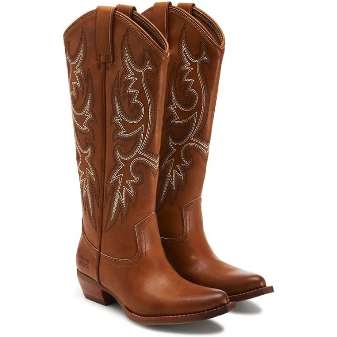 boots Frye & Co. Women's Irlene Tall Deco Stitch Western Boots Famous Footwear $149.99