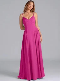 dress Fuchsia A-Line Stretch Satin Dress Azazie.com $29