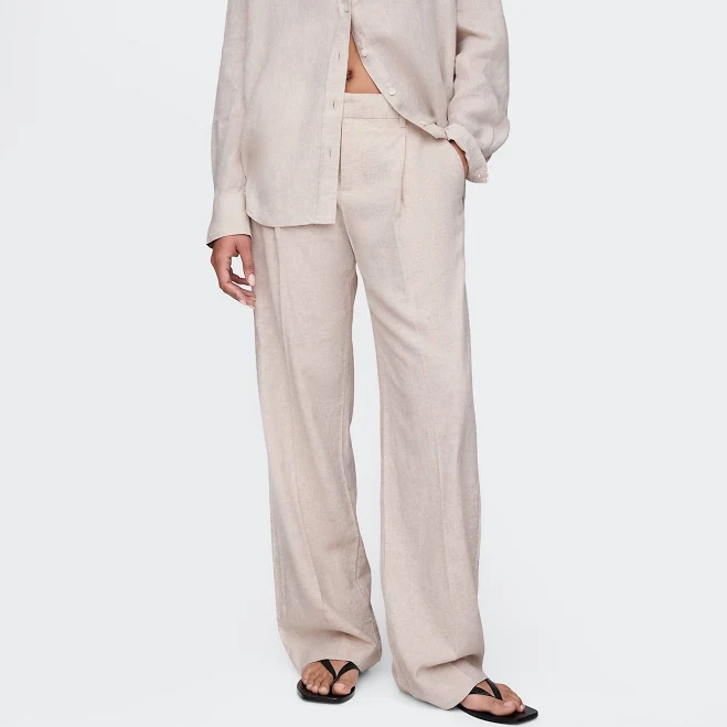 trousers Gap Women's 365 Low Rise Linen-Blend Trousers Gap $98