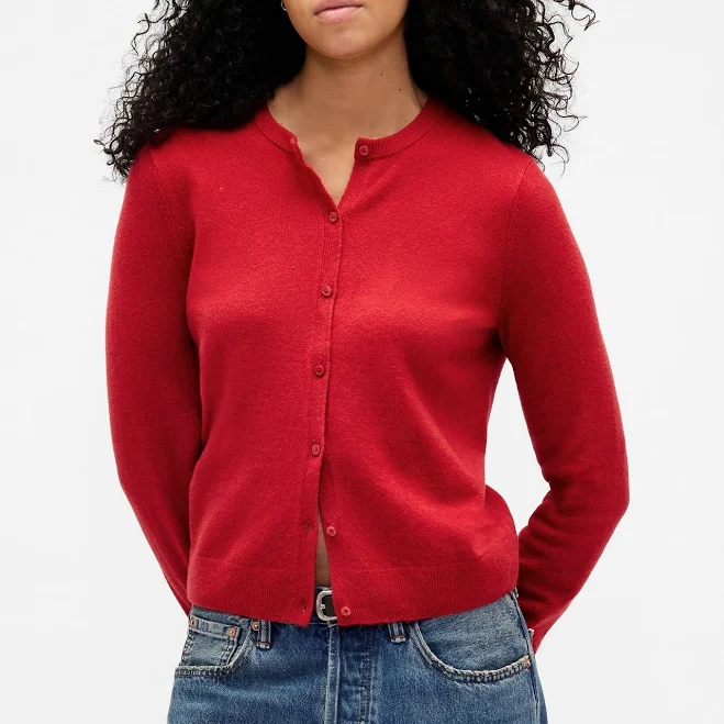 top Gap Women's Cashsoft Crop Cardigan Gap $55