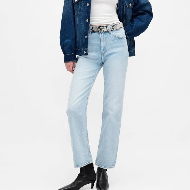 jeans Gap Women's High Rise ’90s Slim Straight Crop Jeans Gap $44.99