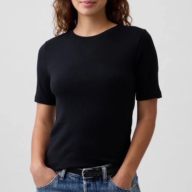 top Gap Women's Modern Ribbed Crewneck T-Shirt Gap Factory $9.99