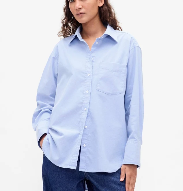 top Gap Women's Organic Cotton Poplin Shirt Gap $69.95