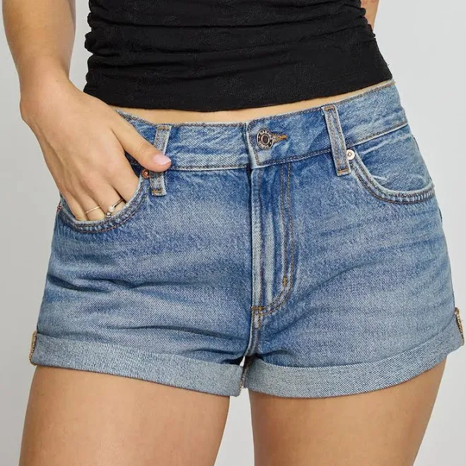 shorts Garage Women's Low Rise Cuffed Denim Shorts Garage $30