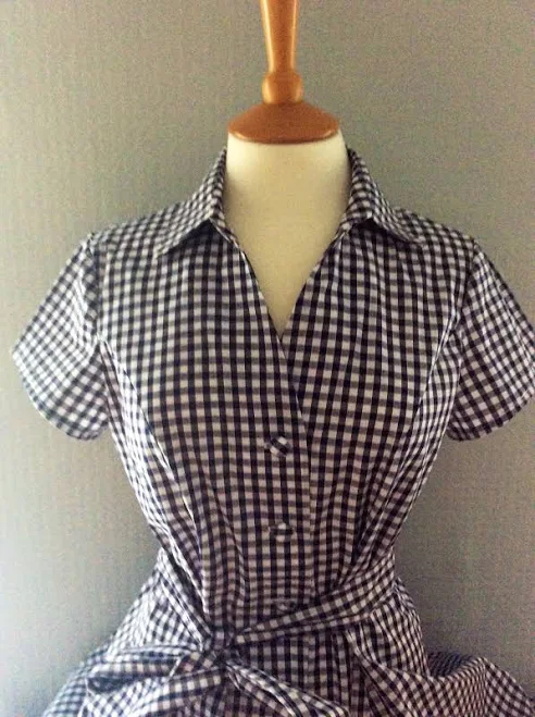 sundress Gingham Check Shirt Dress with Belt Etsy - FocusonGlamour $63.78