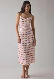 dress Glamorous Tile Print Satin Cowl Neck Slip Midi Dress urbanoutfitters.com $29.99