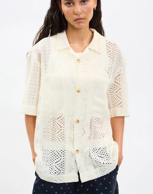 shirt Glassworks London Oversized Crochet Shirt Glassworks London $131
