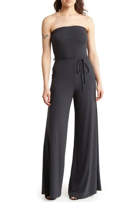 jumpsuit Go Couture Women's Strapless Full Length Knit Jumpsuit ModeSens $50