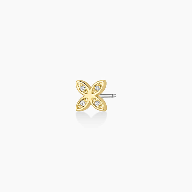 accessory Gorjana Women's 18k Gold Flower Charm Stud Earrings gorjana $30