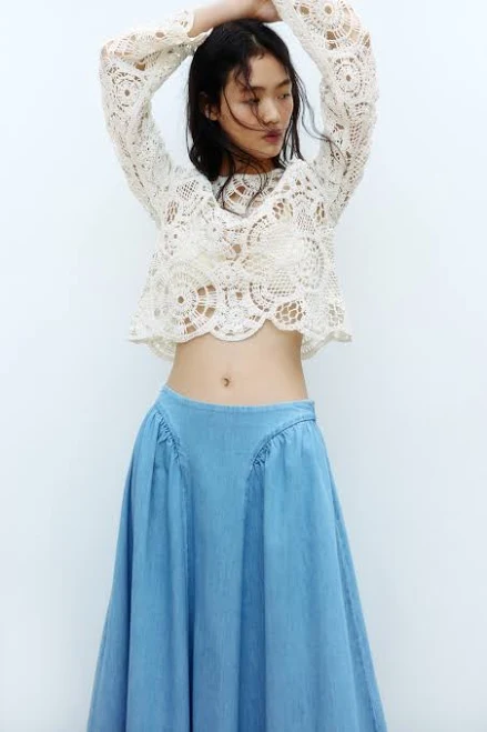 crop top H&M Ladies Crochet-Look Top H&M $44.99