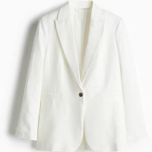 blazer H&M Ladies Linen-Blend Blazer H&M $54.99