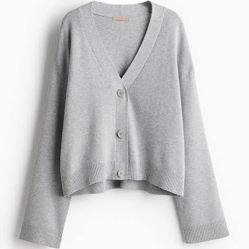 outerwear H&M Ladies Melange Fine-knit Cardigan H&M $44.99