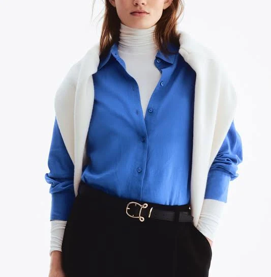 shirt H&M Ladies Oversized Linen-Blend Shirt H&M $39.99