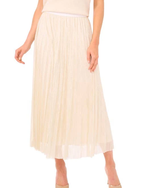 skirt Halogen Women's Metallic Pleated Mid Length Skirt Nordstrom $39.99