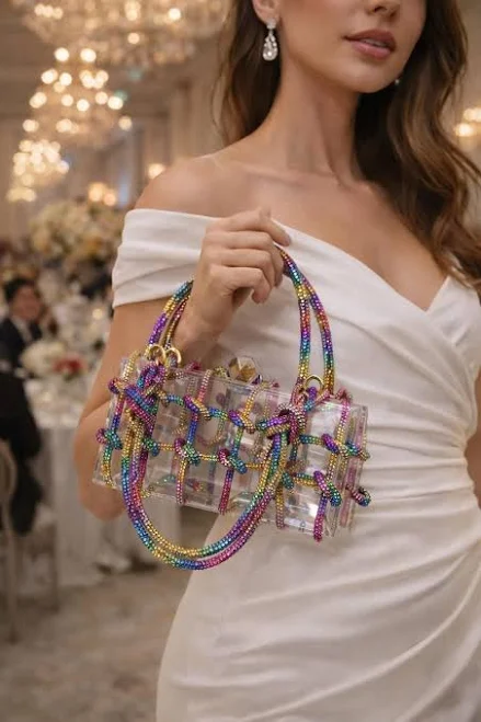 bag Handmade Acrylic Box Bag with Rope Handle Etsy - Seller $101.4