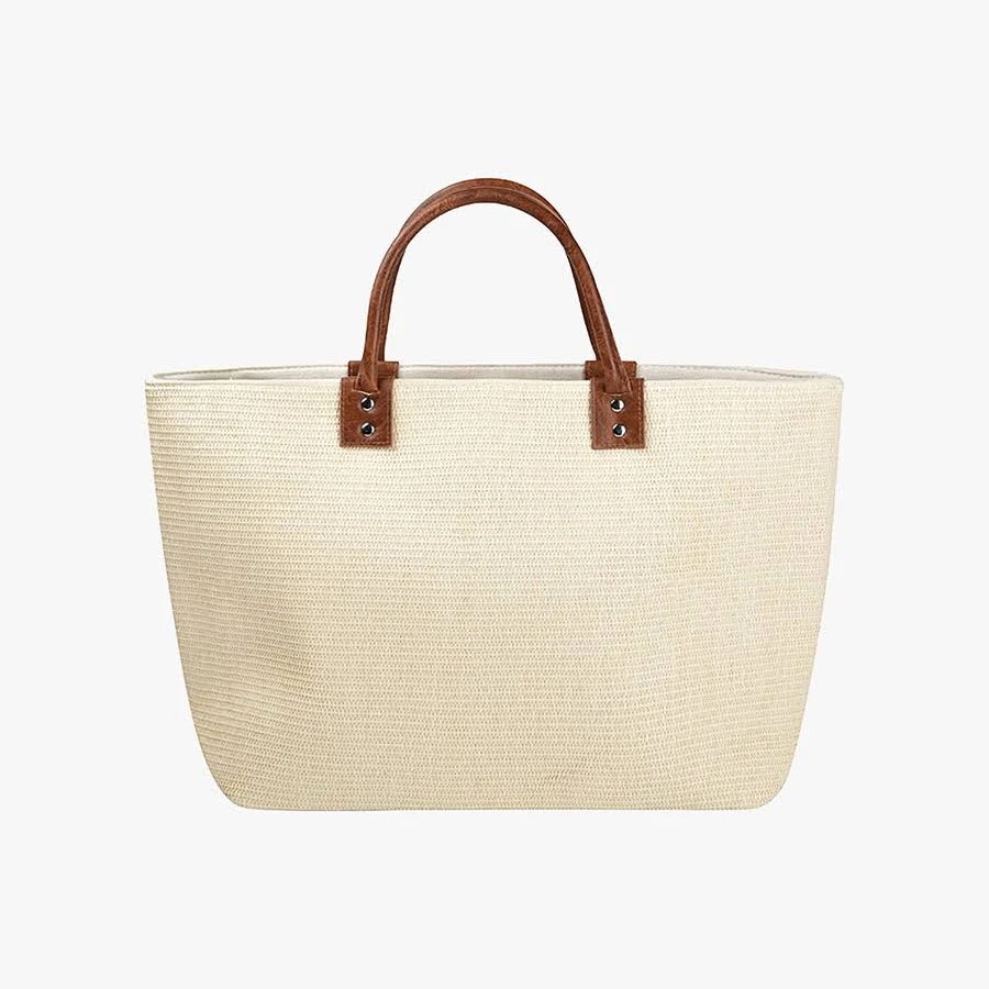 bag Hazel Large Straw Tote with Dual Handles Jen & Co. $32.5