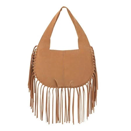 bag Hde Women's Faux Suede Leather Bag with Fringe Walmart - HDE $24.99
