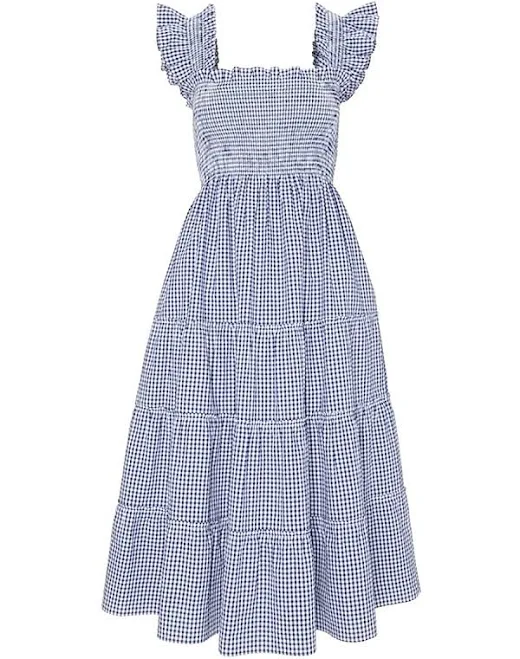 sundress Hill House Home Women's The Ellie Gingham Nap Midi Dress Saks Fifth Avenue $129