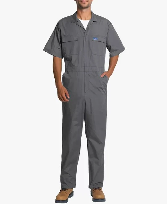 clothes HISEA Men's Short-Sleeve Work Coverall with Utility Pockets HISEA $39.99