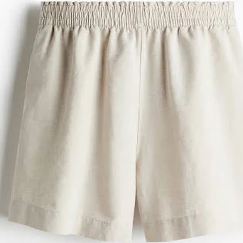shorts Hm Linen Blend Shorts Light Beige Women's H&M $19.99