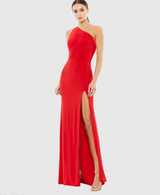 dress Ieena for Mac Duggal Jersey One Shoulder Draped Back Gown Mac Duggal $198