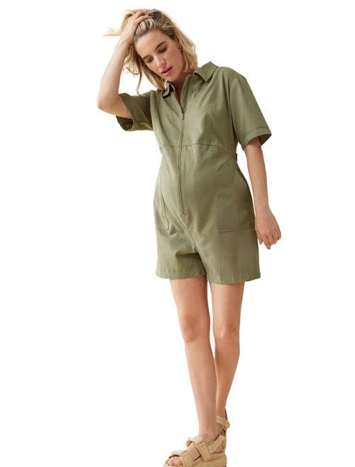 romper Ingrid & Isabel UTILITY ROMPER in Olive at Nordstrom, Size X-Large Nordstrom $118