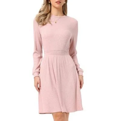 dress Inspire Chic Women's Ribbed Knit Long Sleeve Sweater Dress Target $43.99