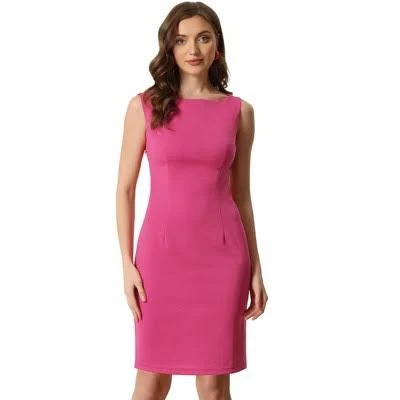 dress Inspire Chic Women's Sleeveless Boat Neck Sheath Dress Target $40.99