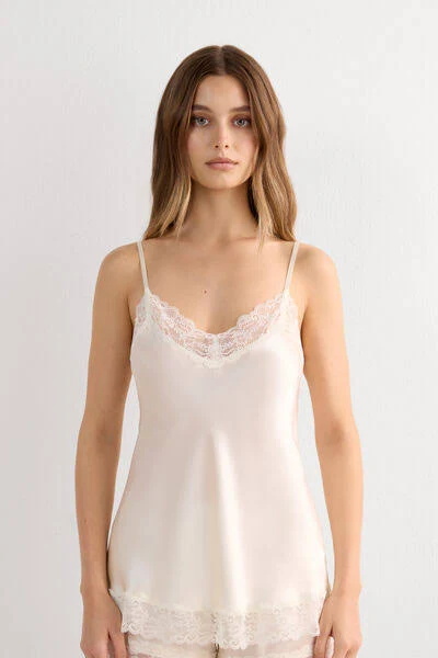 top Intimissimi Lace Silk Top Intimissimi $85