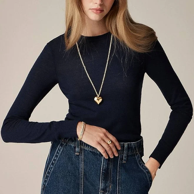 top J.Crew Women's Carolyn Fitted Merino Wool Sweater J.Crew $68.5