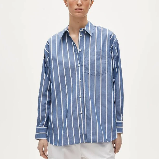 button down shirt J.Crew Women's Étienne Oversized Dobby Stripe Shirt J.Crew $89.5