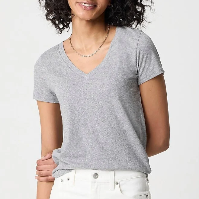 top J.Crew Women's Vintage Cotton V-Neck Short-Sleeve Tee J.Crew Factory $19.95