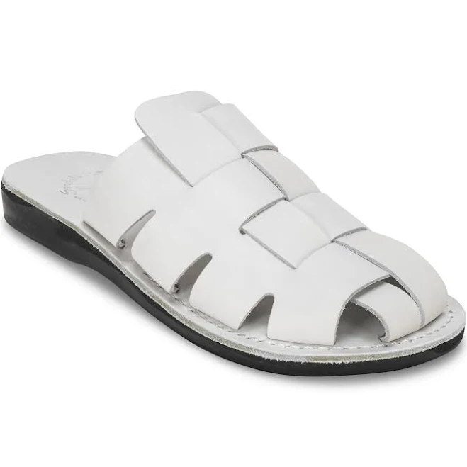 shoes Jerusalem Sandals Men's Sailor Leather Braided Mule Slide Jerusalem Sandals $85.95