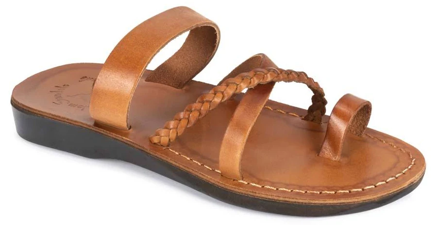 shoes Jerusalem Sandals Women's Sophia Braided Leather Sandals Jerusalem Sandals $77.95