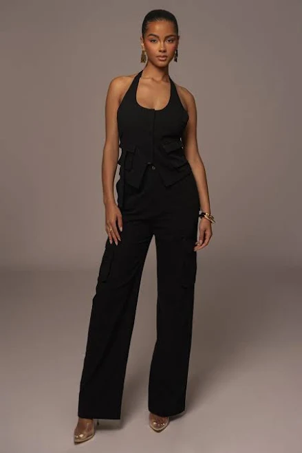 matching set JLUXLABEL Black Aeris Pant Set jluxlabel.com $35